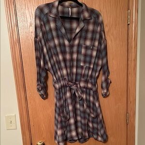 Plaid Free People Oversized Romper